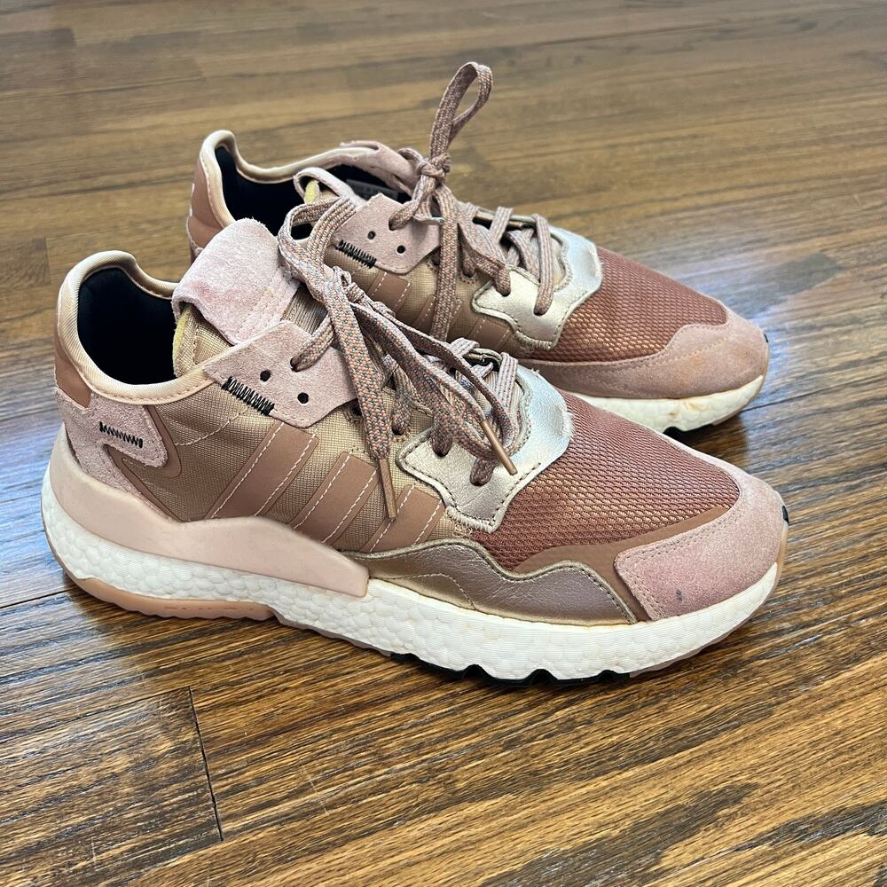 Adidas Originals Jogger Pink Rose Gold Sneakers Women's Size 8.5